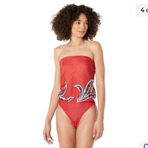 Free people spellbound cherry combo bodysuit. Size small. NWT